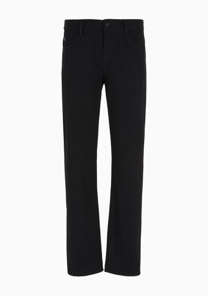 Pantalon 5 Poches Coupe Classique En Denim De Coton Stretch Homme Qualité Supérieure Black Jeans